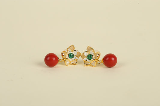 Vitality Vermilion Cinnabar Earrings