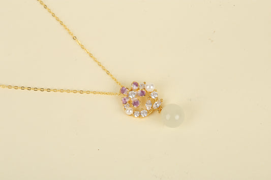Serenity Bloom Jade Drop Necklace