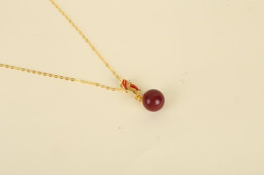 Koi Luck Cinnabar Necklace